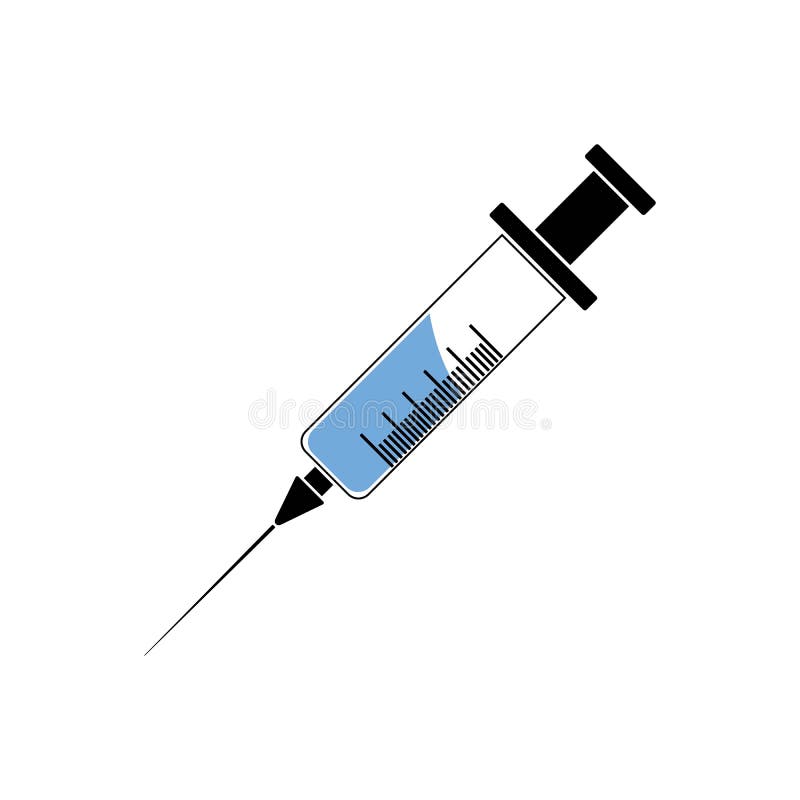 Syringe Icon Logo Vector Design Stock Vector Illustration of