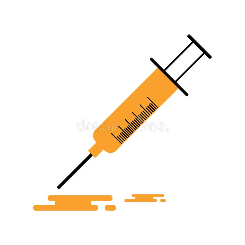 Syringe Icon Logo Vector Design Stock Vector Illustration of sign