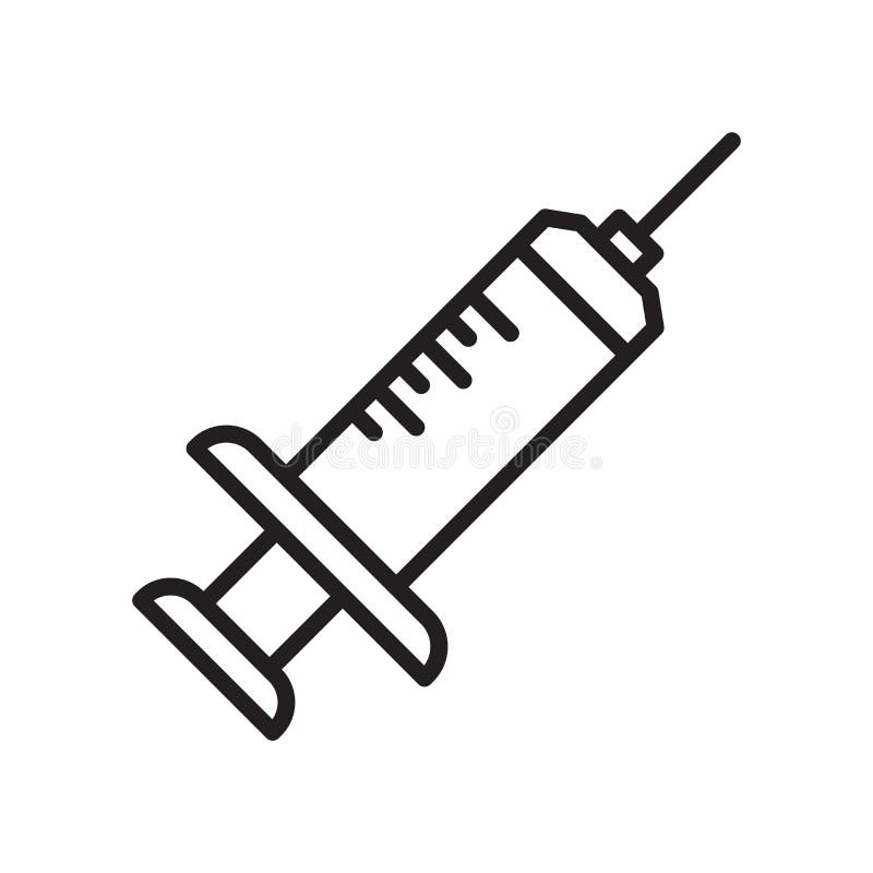 Syringe Icon Vector Sign and Symbol Isolated on White Background