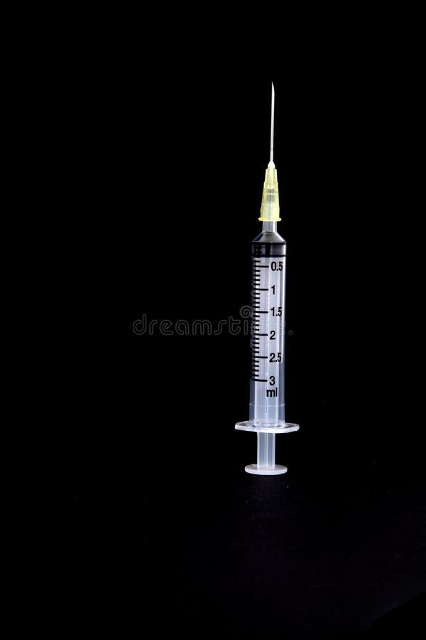 Syringe Black Background