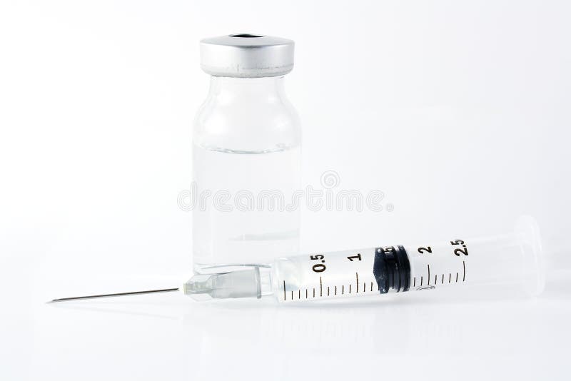 Syringe and vial stock photo. Image of vaccine, medical 13025166