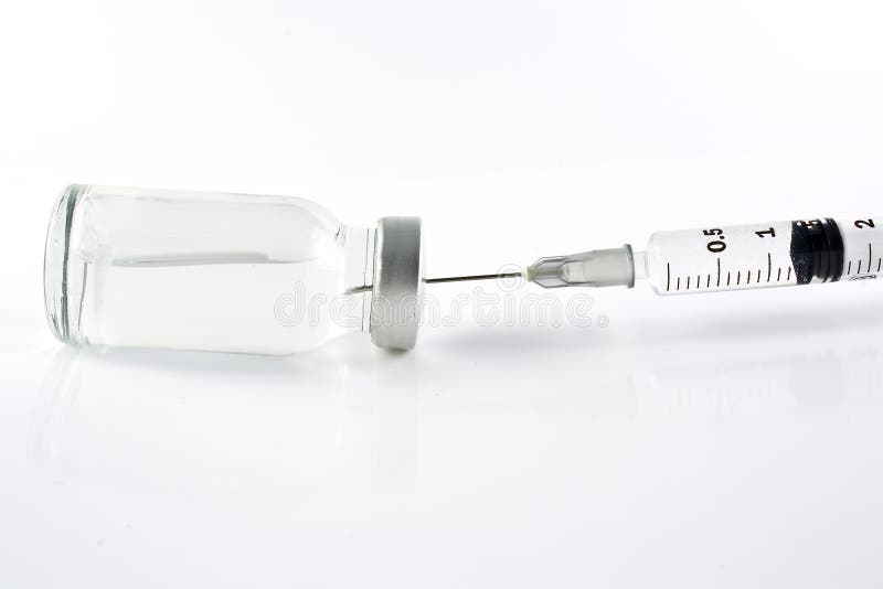 Syringe and vial stock photo. Image of glass, isolated 13132024