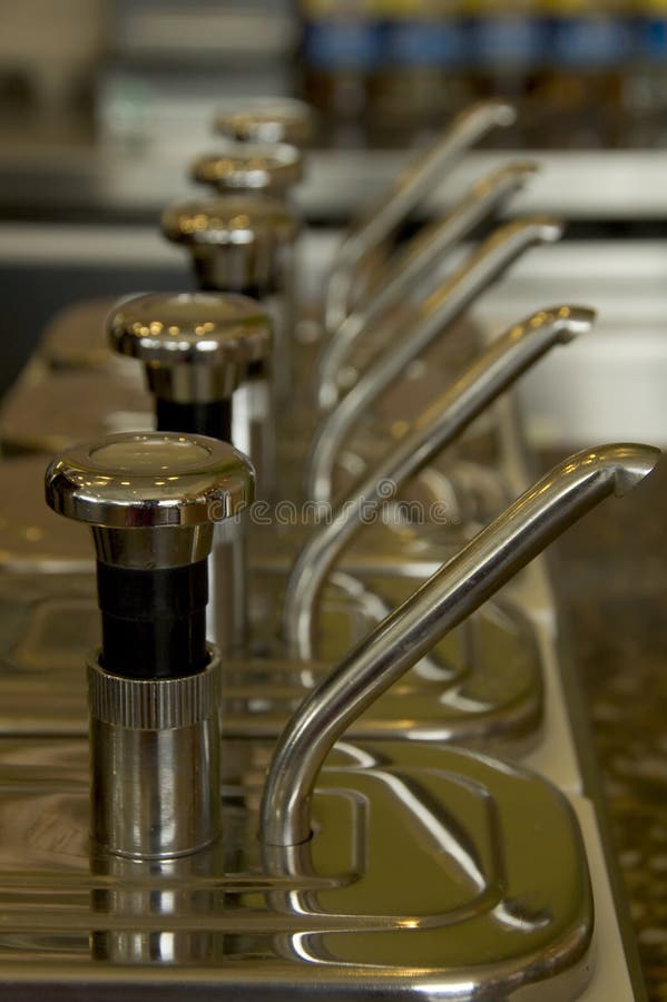 Syrup Dispensers stock image. Image of restaurant, chocolate 2014445