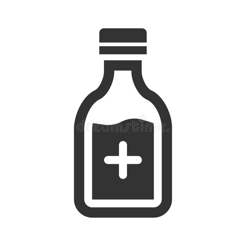 Syrup medicine icon stock vector. Illustration of bottle - 188058252