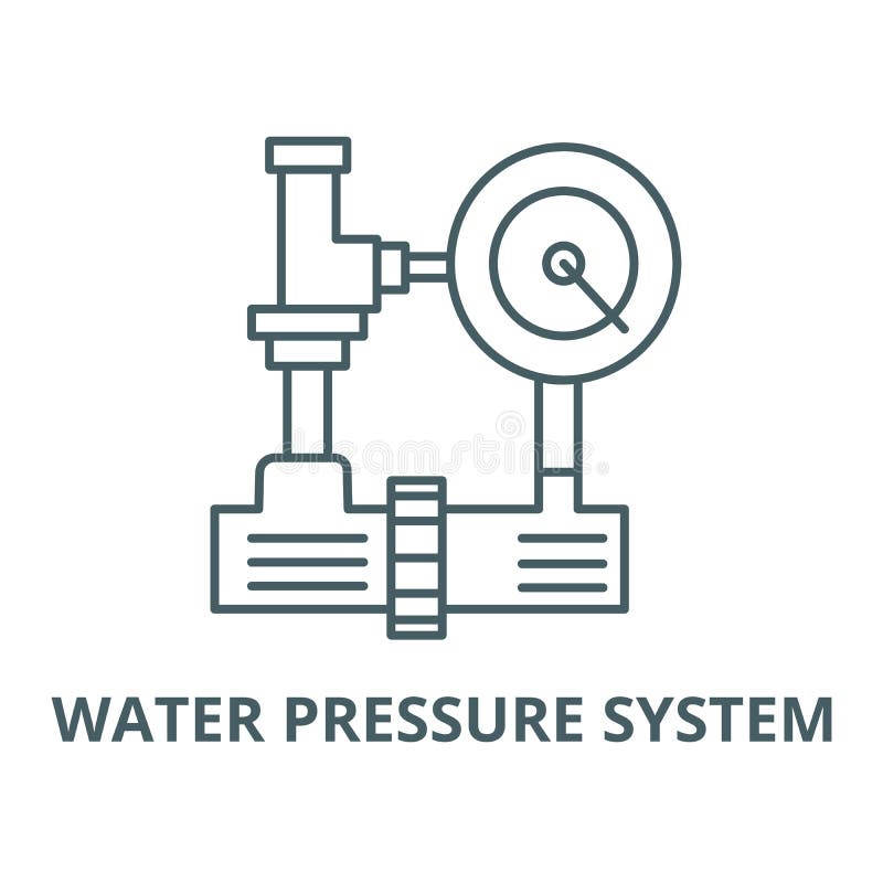 System för vattentryck, linje symbol, linjärt begrepp, översiktstecken, symbol för hvac-branschvektor royaltyfri illustrationer System för vattentryck, linje symbol, linjärt begrepp, översiktstecken, symbol för hvac-branschvektor royaltyfri illustrationer