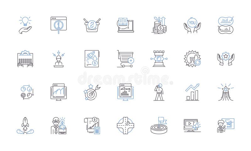 System and structure line icons collection. Architecture, Framework, Infrastructure, Design, Organization, Pattern vector illustration