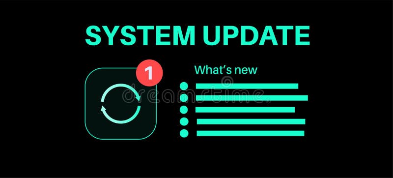 System update concept vector illustration
