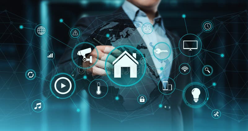 Système de contrôle intelligent de domotique Concept de réseau Internet de technologie d'innovation photographie stock Système de contrôle intelligent de domotique Concept de réseau Internet de technologie d'innovation photographie stock