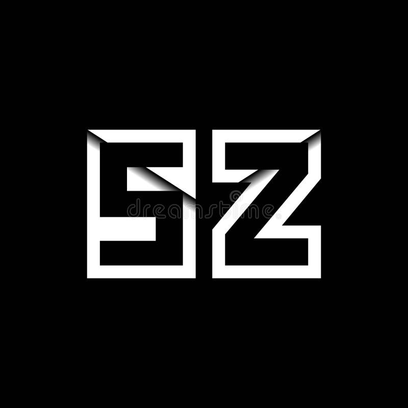 SZ Monogram Envelope Shape Style stock illustration