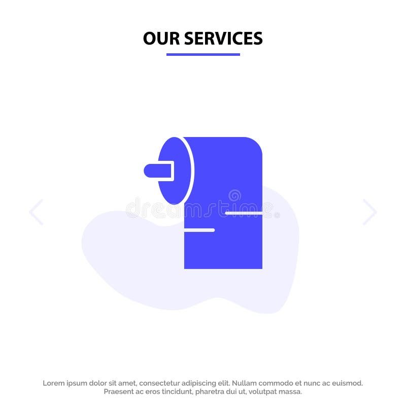 Szablon karty sieci Web z ikoną glifu tkankowego do czyszczenia, papieru, półprzewodnikowego ilustracji Szablon karty sieci Web z ikoną glifu tkankowego do czyszczenia, papieru, półprzewodnikowego ilustracji