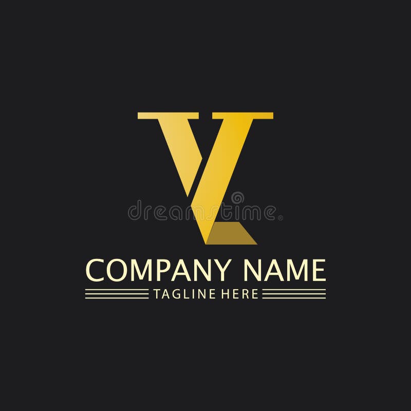 Szablon logo pioruna litery v royalty ilustracja