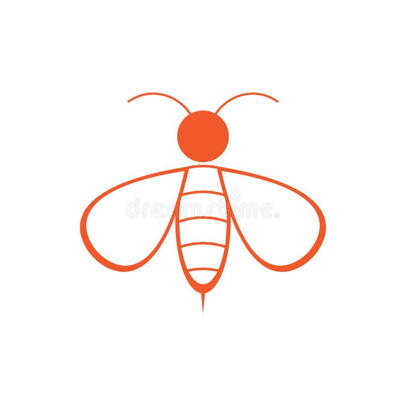 Szablon logo pszczół royalty ilustracja
