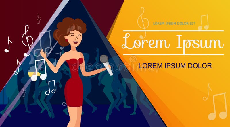 Szablon wektora zaproszeń do udziału w klubie koncertowym royalty ilustracja