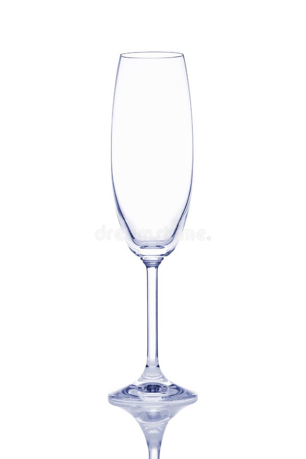 Closeup of empty champagne glass isolated on the white background, clipping path included. Closeup of empty champagne glass isolated on the white background, clipping path included.