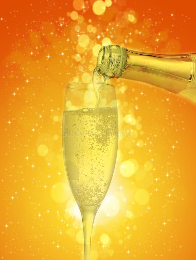 Champagne glass in abstract background. Champagne glass in abstract background