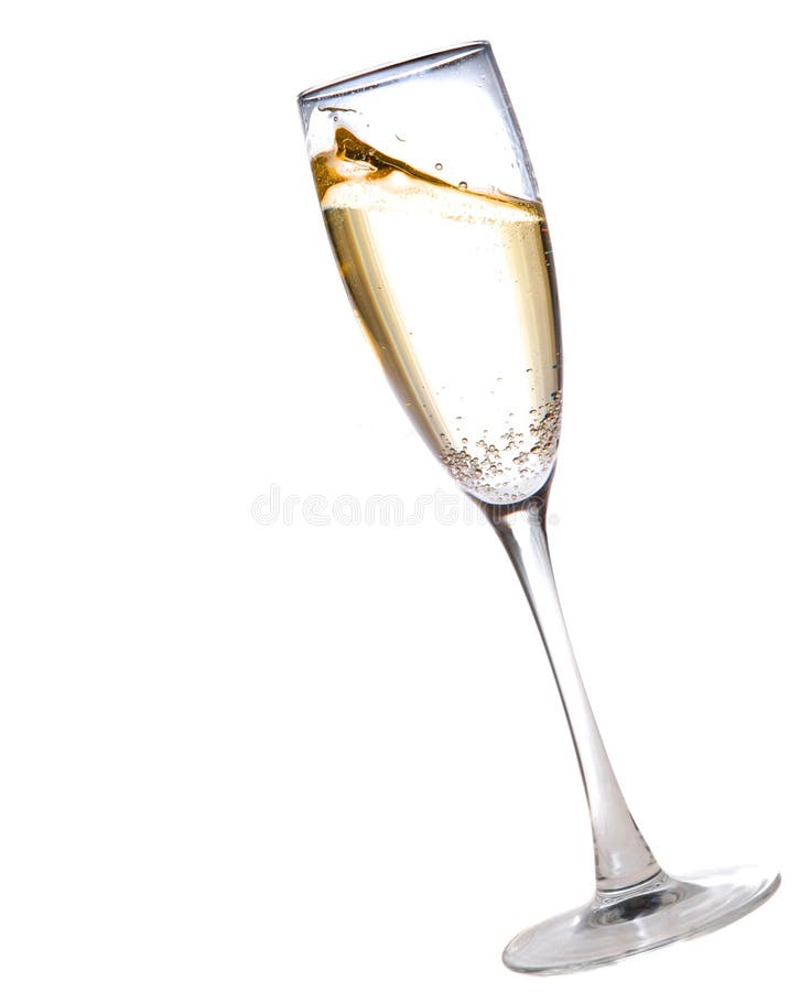 Champagne glass isolated on white. Champagne glass isolated on white