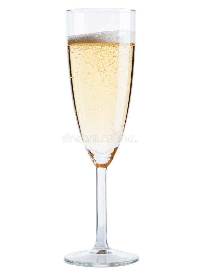 Champagne glass isolated on white background. Champagne glass isolated on white background