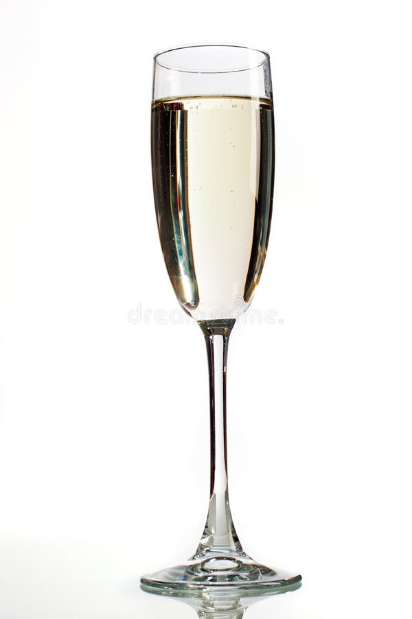 Champagne glass isolated on white background. Champagne glass isolated on white background