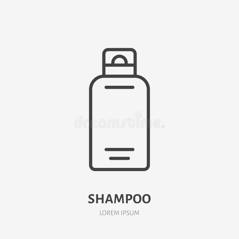 Szamponu mieszkania linii ikona Piękno opieki znak, ilustracja ciekły mydło w plastikowej butelce Cienki liniowy logo dla kosmety ilustracji Szamponu mieszkania linii ikona Piękno opieki znak, ilustracja ciekły mydło w plastikowej butelce Cienki liniowy logo dla kosmety ilustracji