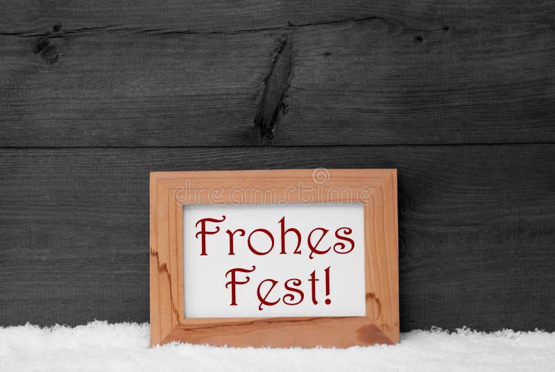 Szarość Obramiają, Frohes Fest sposobów Wesoło boże narodzenia, śnieg