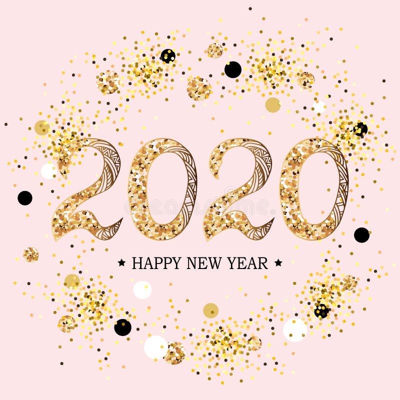 2020 Szcz??liwych nowy rok ilustracja wektor 2020 Szcz??liwych nowy rok ilustracja wektor