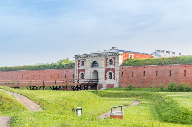 Szczebrzeska Gate of fortifications around old town of Zamosc. Historical city in southeastern Poland and a UNESCO World Heritage