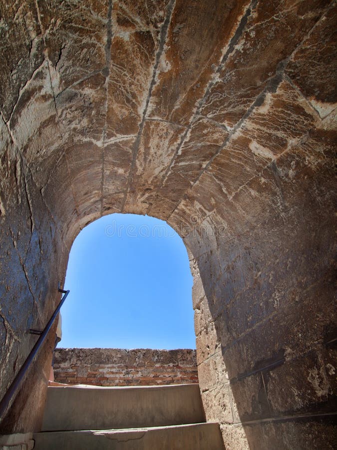 Szczegół Alcazaba forteca, Alhambra w Granada zdjęcia royalty free Szczegół Alcazaba forteca, Alhambra w Granada zdjęcia royalty free