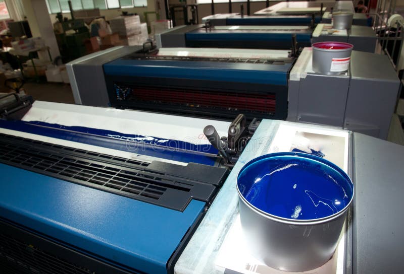 szczegółu atramentu maszyny odsadzki prasy druk