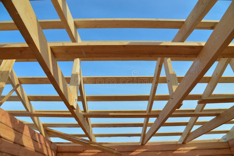 Szczegóły budowa drewniany dach, zadasza szalunek struktury system obrazy stock Szczegóły budowa drewniany dach, zadasza szalunek struktury system obrazy stock