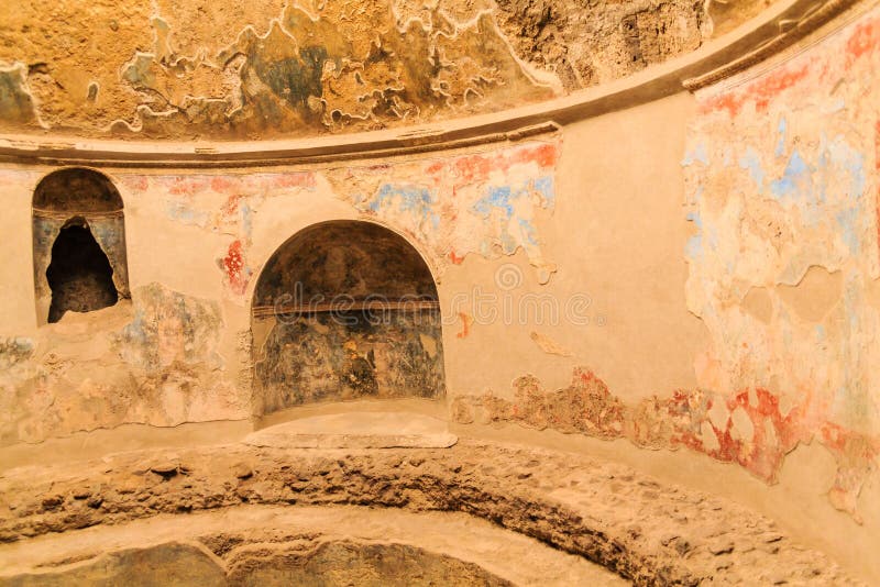 Szczegóły publicznie Kąpać się w Pompeii fotografia stock Szczegóły publicznie Kąpać się w Pompeii fotografia stock