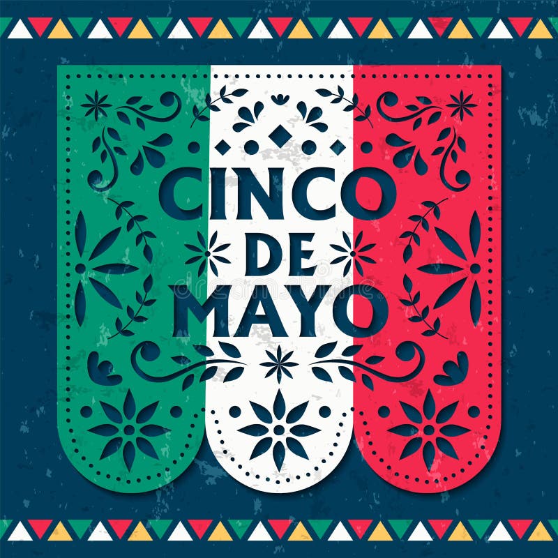Szcz??liwa Cinco de Mayo karta meksykanina papieru ci?cia flaga ilustracja wektor Szcz??liwa Cinco de Mayo karta meksykanina papieru ci?cia flaga ilustracja wektor