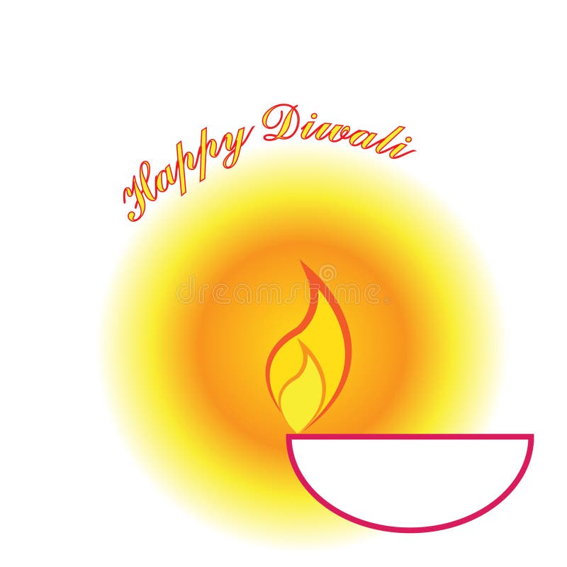 Szczęśliwa Diwali kartka z pozdrowieniami diya lampa ilustracji Szczęśliwa Diwali kartka z pozdrowieniami diya lampa ilustracji
