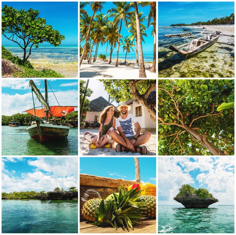 Szczęśliwa kobieta i mężczyzna podróżuje Zanzibar fotografia royalty free Szczęśliwa kobieta i mężczyzna podróżuje Zanzibar fotografia royalty free