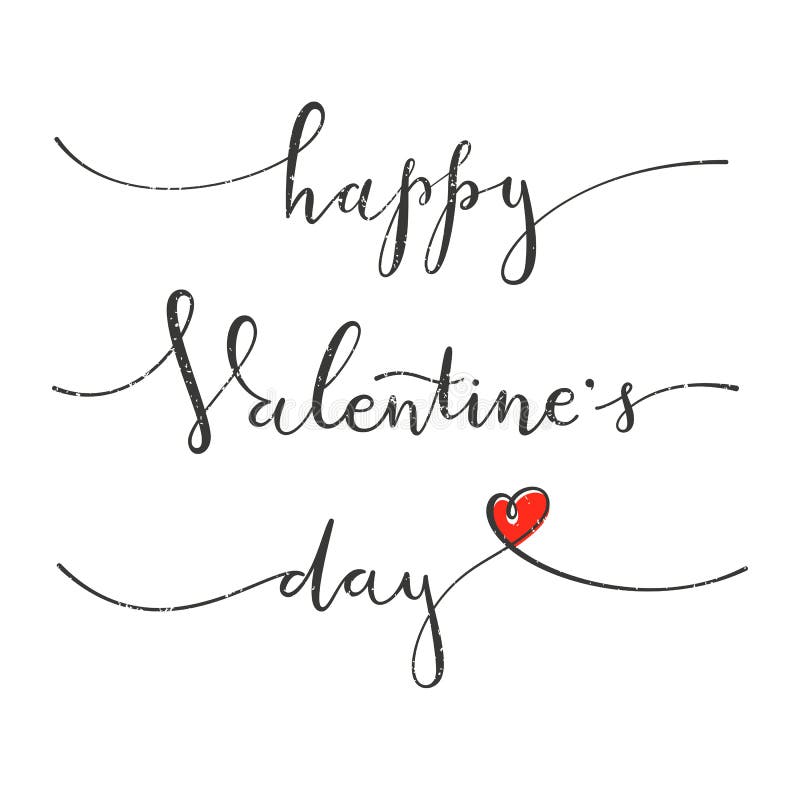 szczęśliwe dni valentines Kartka z pozdrowieniami z ręki literowania rysunkowym projektem royalty ilustracja szczęśliwe dni valentines Kartka z pozdrowieniami z ręki literowania rysunkowym projektem royalty ilustracja