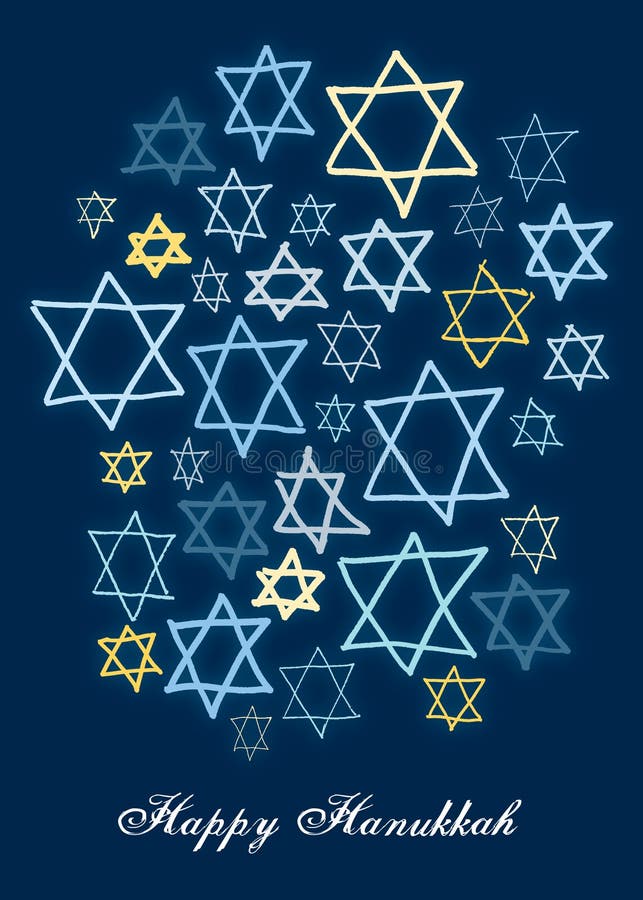 szczęśliwe gwiazdy hanukkah royalty ilustracja szczęśliwe gwiazdy hanukkah royalty ilustracja
