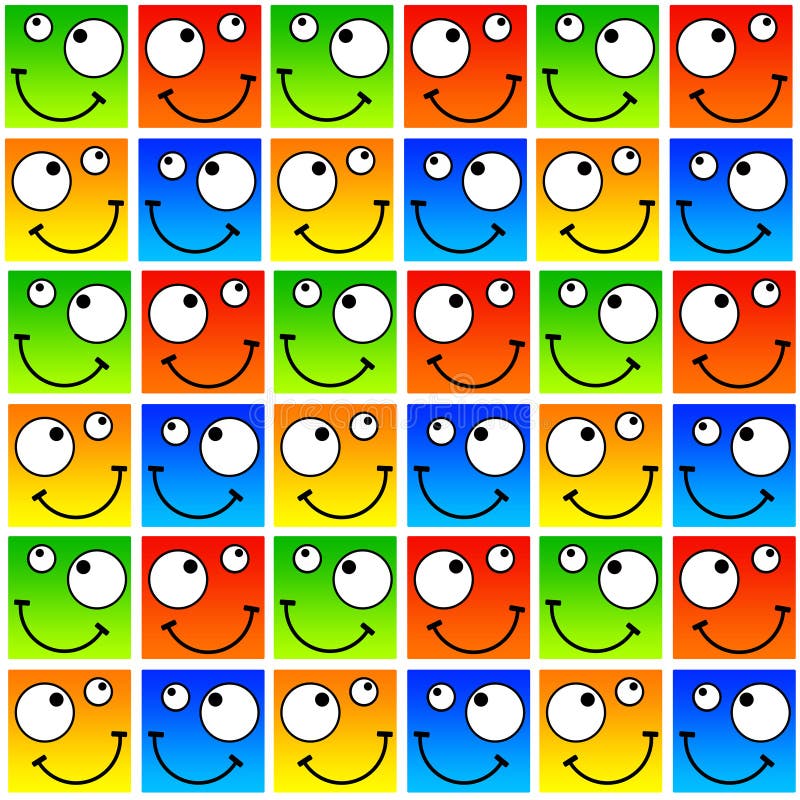 Colorful, happy and smiling cartoon faces. Colorful, happy and smiling cartoon faces