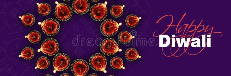 Szczęśliwy diwali kartka z pozdrowieniami seans iluminował diwali diya lub lampę ilustracja wektor Szczęśliwy diwali kartka z pozdrowieniami seans iluminował diwali diya lub lampę ilustracja wektor