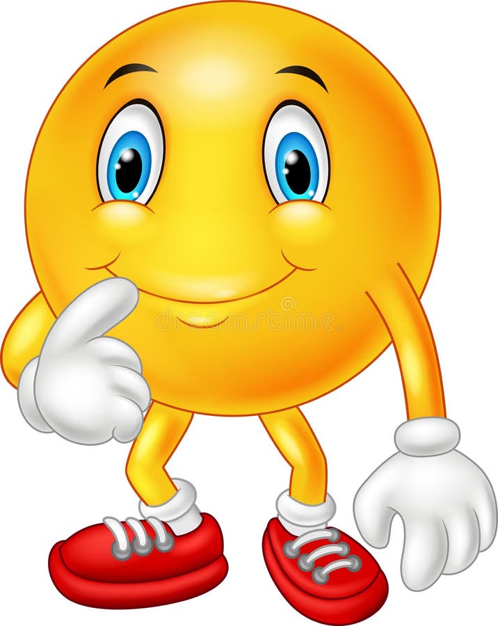 Szczęśliwy kreskówki emoticon główkowanie ilustracja wektor Szczęśliwy kreskówki emoticon główkowanie ilustracja wektor