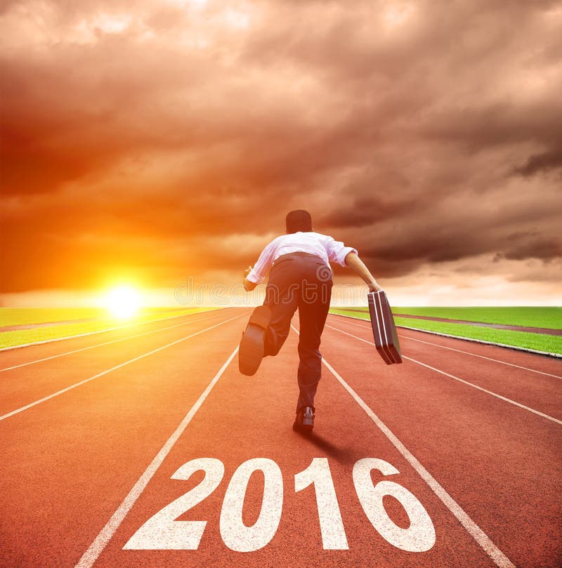 Szczęśliwy nowy rok 2016 człowiek pokrycie young obrazy stock Szczęśliwy nowy rok 2016 człowiek pokrycie young obrazy stock