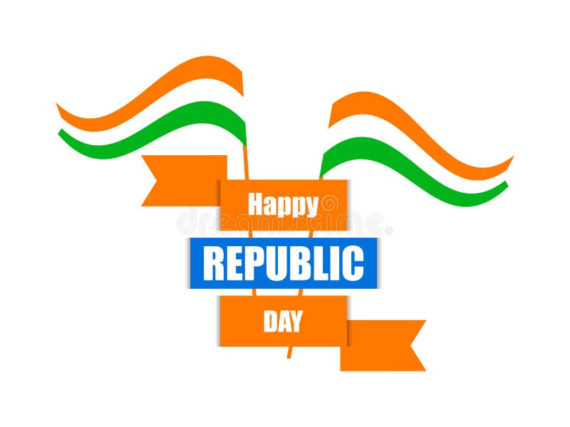 Szczęśliwy republika dzień India Flaga państowowa India i faborek wektor royalty ilustracja Szczęśliwy republika dzień India Flaga państowowa India i faborek wektor royalty ilustracja
