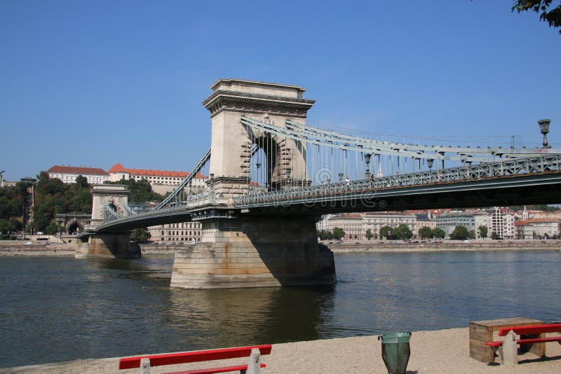 Szechenyi Chain Bridge budapest stock photo Szechenyi Chain Bridge budapest stock photo