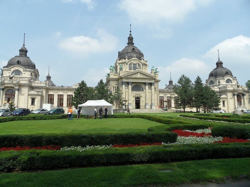 Szechenyi spa, Boedapest royalty-vrije stock afbeeldingen Szechenyi spa, Boedapest royalty-vrije stock afbeeldingen