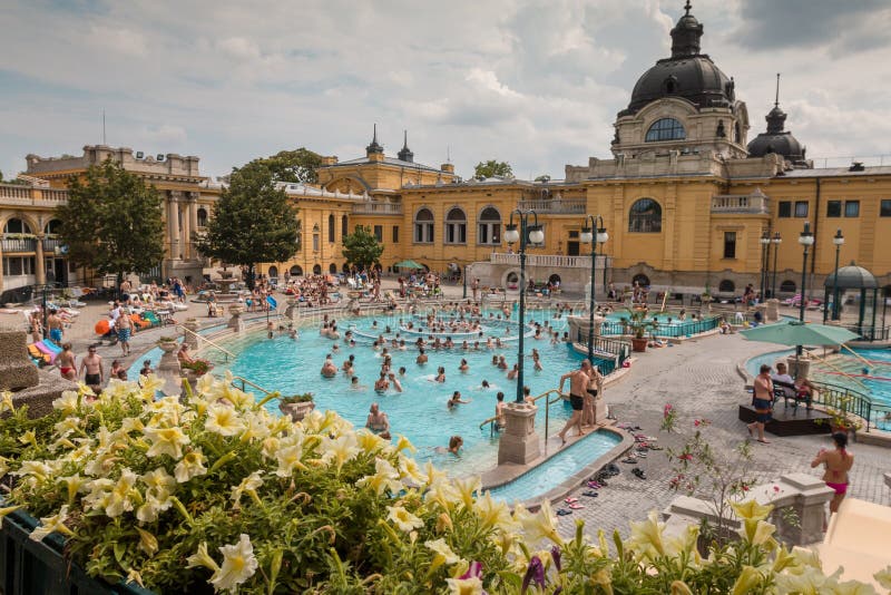 Szechenyi Termiczny skąpanie, Budapest Węgry obraz royalty free Szechenyi Termiczny skąpanie, Budapest Węgry obraz royalty free