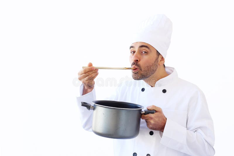 Szefa kuchni smaku polewka zdjęcia stock Szefa kuchni smaku polewka zdjęcia stock