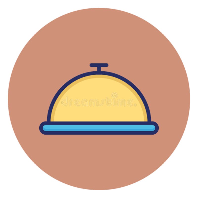 Szefa kuchni talerz, cloche, Wektorowa ikona która może łatwo redagować ilustracji Szefa kuchni talerz, cloche, Wektorowa ikona która może łatwo redagować ilustracji