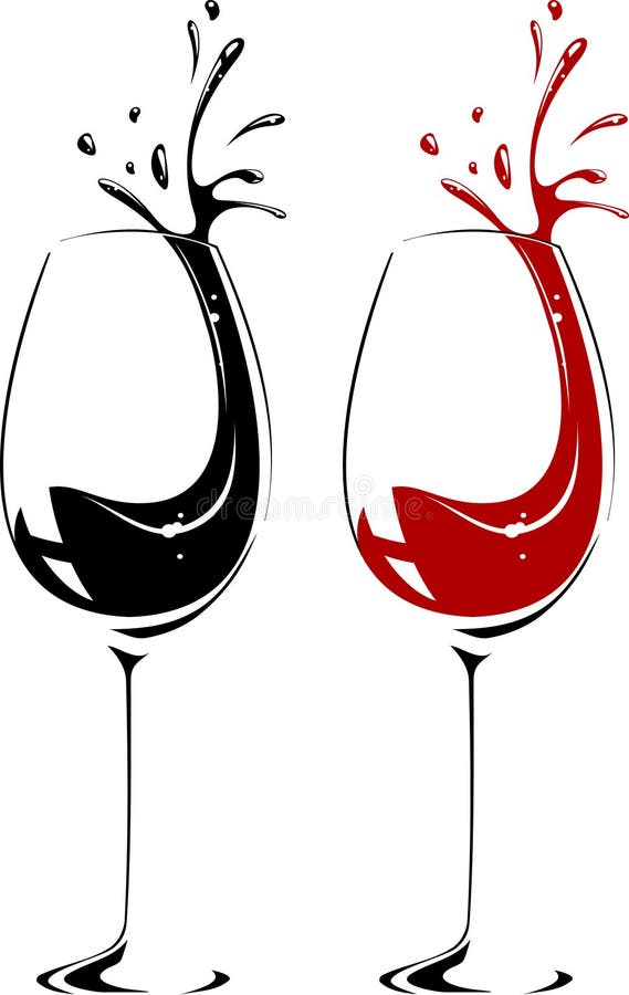 Szklany wino ilustracji