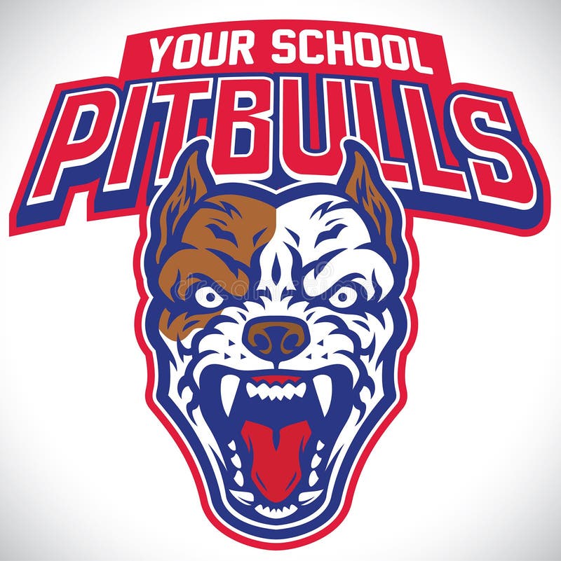 Szkolna maskotka pitbull pies royalty ilustracja Szkolna maskotka pitbull pies royalty ilustracja