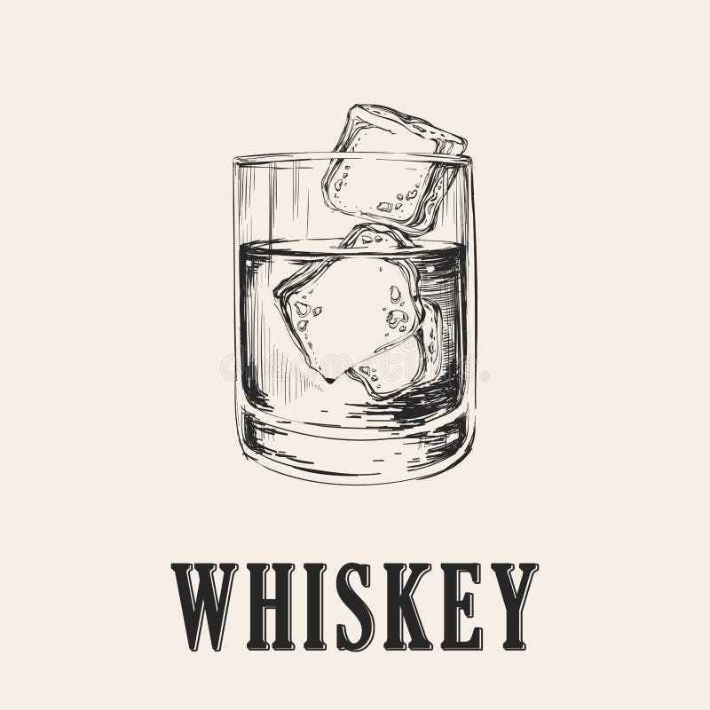 szkła odosobniony odbicia whisky biel Ręka Rysująca napoju wektoru ilustracja ilustracja wektor szkła odosobniony odbicia whisky biel Ręka Rysująca napoju wektoru ilustracja ilustracja wektor