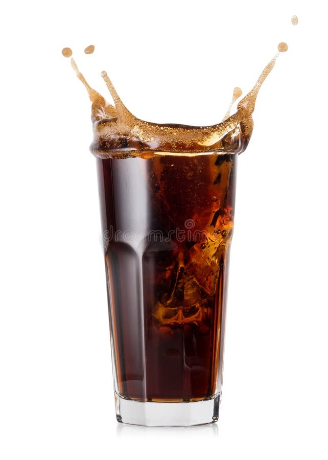 Szkło kola z pluśnięciem fotografia stock Szkło kola z pluśnięciem fotografia stock
