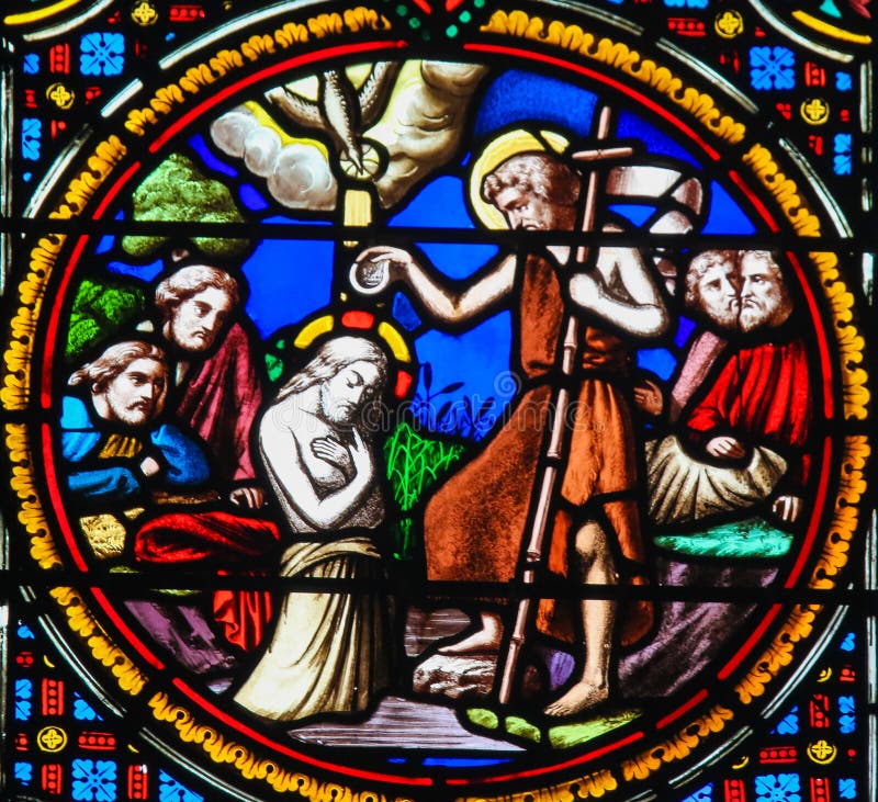 SzkÅ‚o w Notre-Dame-des-flots, Hawr - chrzest Jezusa